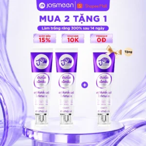 Bộ 3 Kem Đánh Răng Trắng Sáng 3D JASMEEN – Trắng Răng Sau 1 Lần Chải 100g/ tuýp