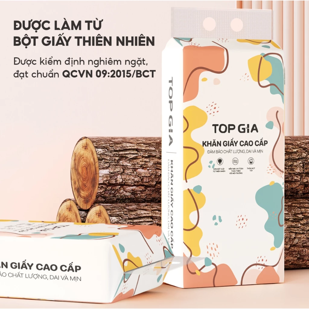 Giấy vệ sinh treo tường TopGia đa sắc đa năng từ bột giấy thiên nhiên 1280tờ/4lớp - Ảnh 5